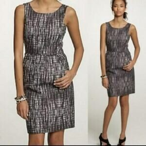 J. Crew Contesa Tweed Career Work Dress Gray  4